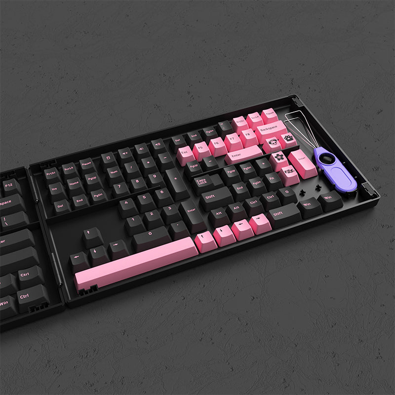 Black and Pink - The Dancer Keycaps