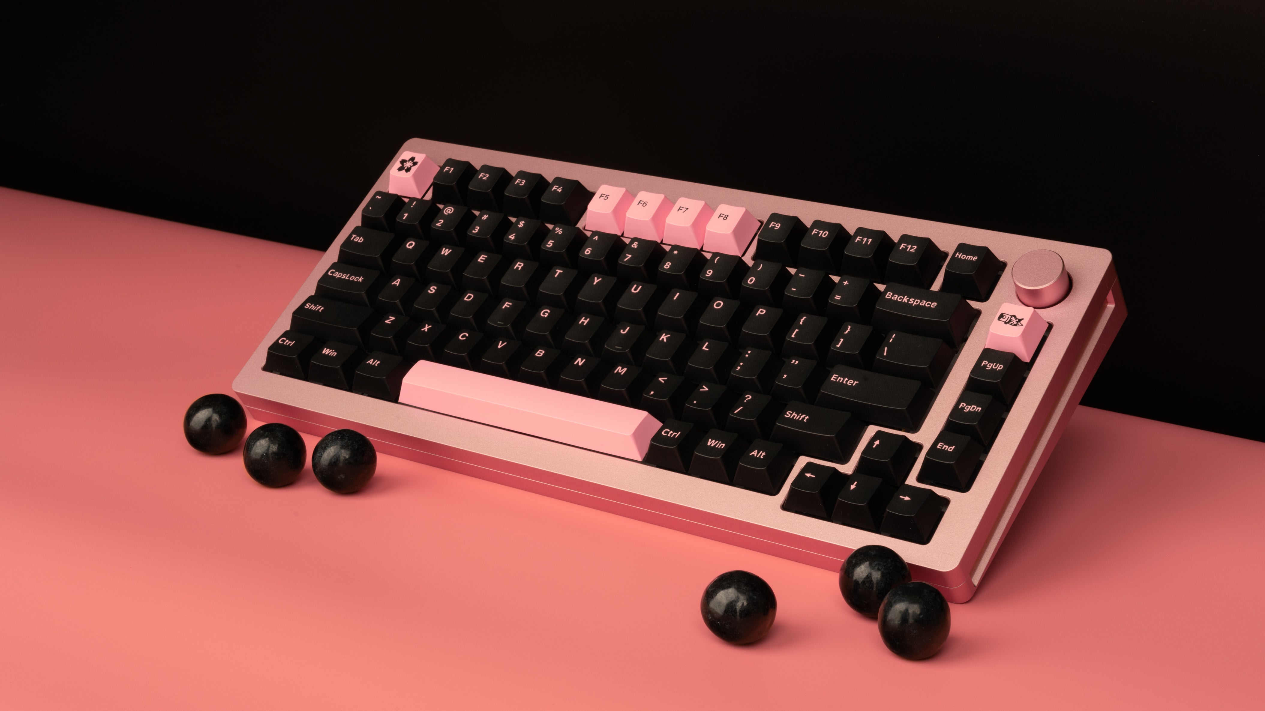 Black and Pink - The Dancer Keycaps