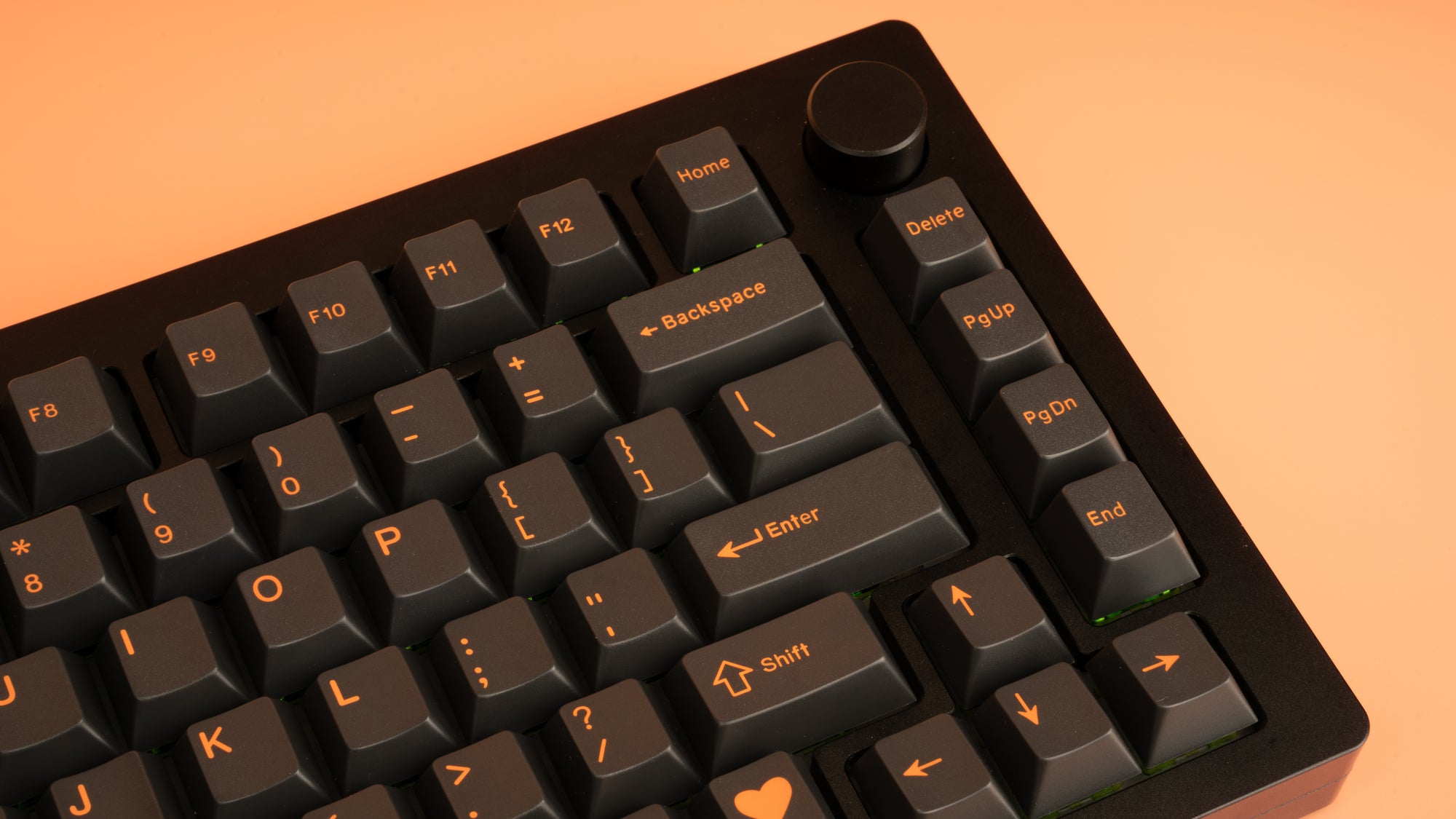 ePBT Doubleshot ABS Cherry Keycaps - Orange on Grey