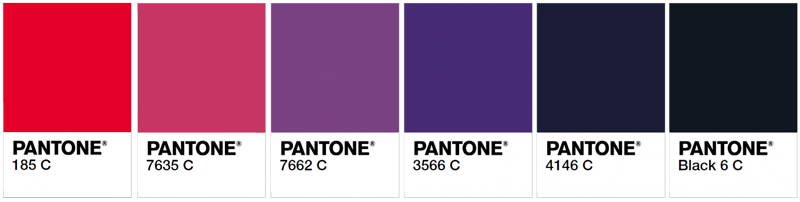 Aether Pantone swatches